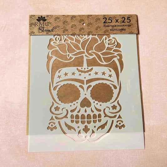Stencil 25X30  Frida Calavera