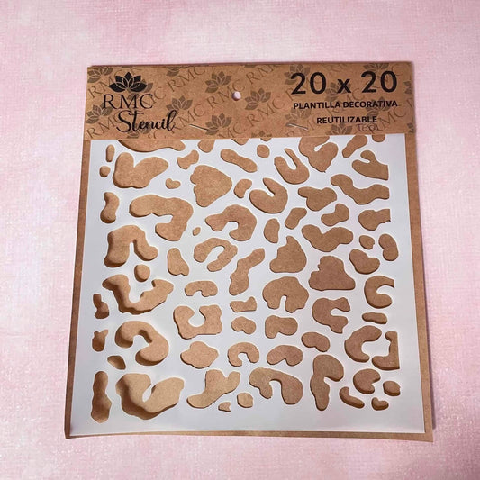 Stencil 20X20  Trama Leopardo