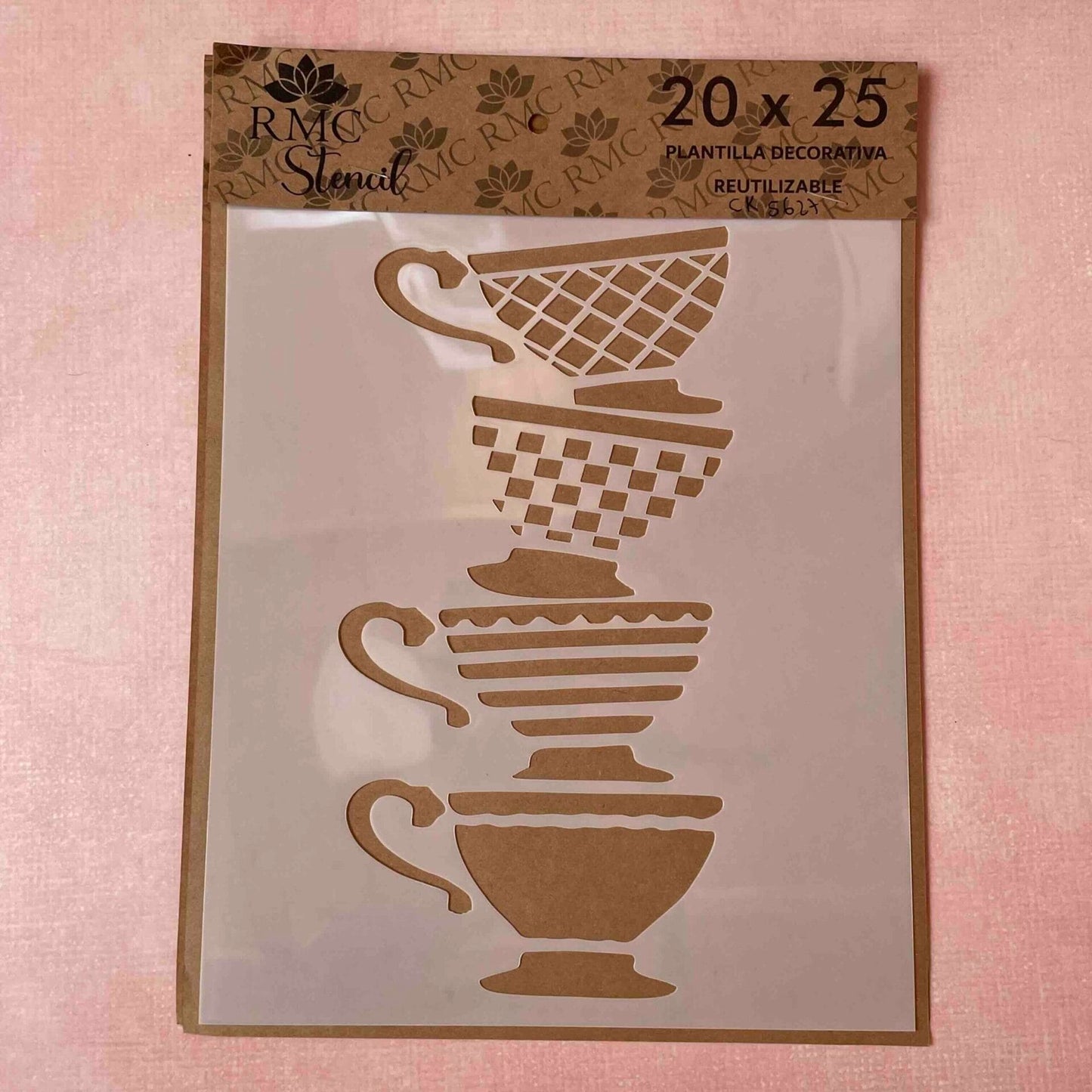 Stencil 20X25 Cocina Tazas CK5627
