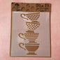 Stencil 20X25 Cocina Tazas CK5627