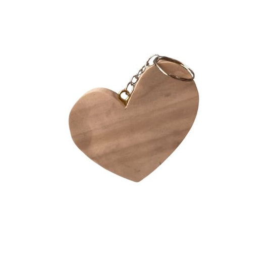 Llaveros de madera Corazon A