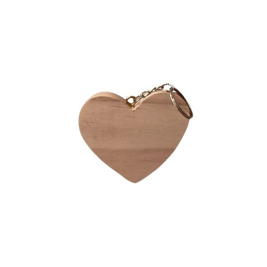Llaveros de madera Corazon C