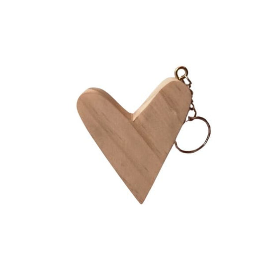 Llaveros de madera Corazon B