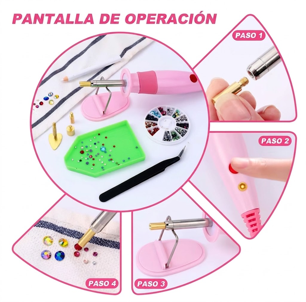 Máquina Termoactiva para Pegar Cristales HotFix y Strass