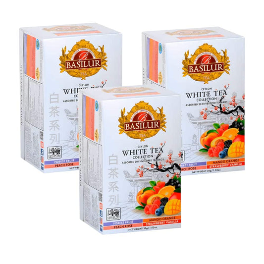Te Basilur Pack 3 Cajas Frutal Assorted White 25 Bolsas
