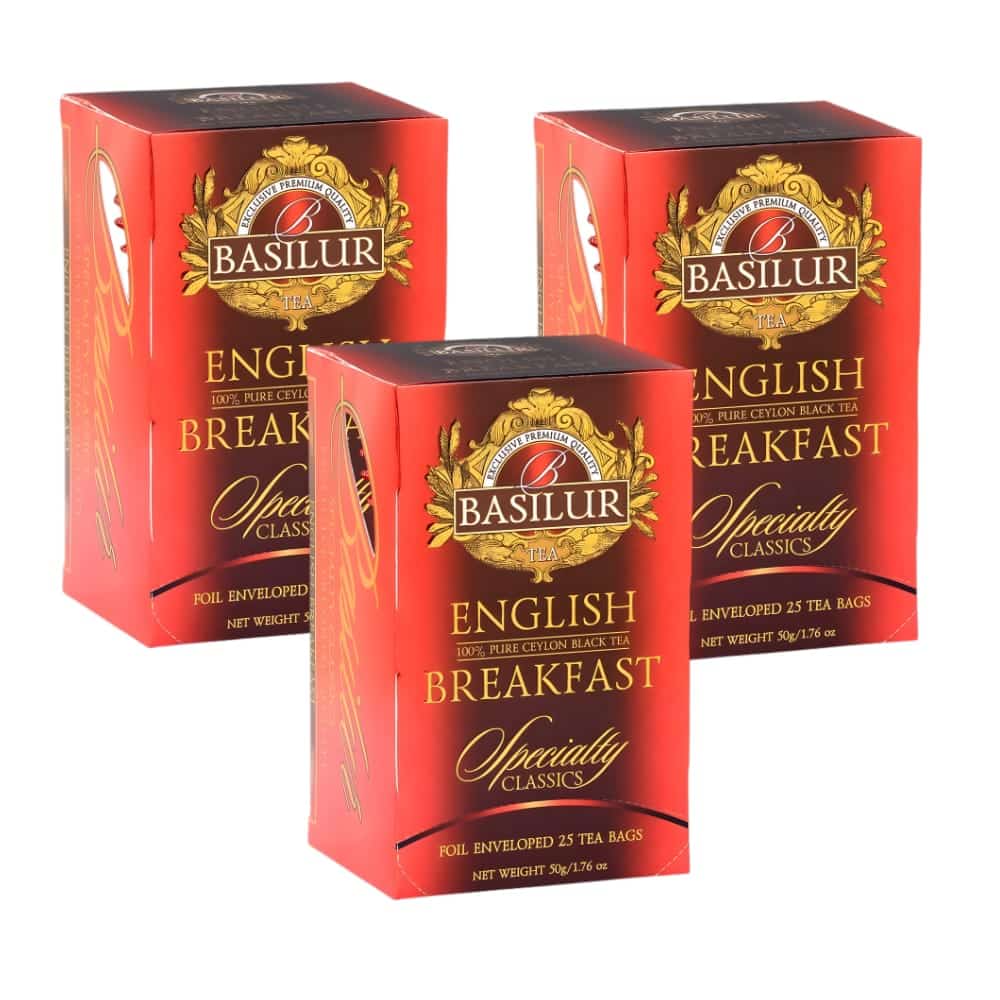 Te Basilur Pack 3 Cajas  English Breakfast 25 Bolsas