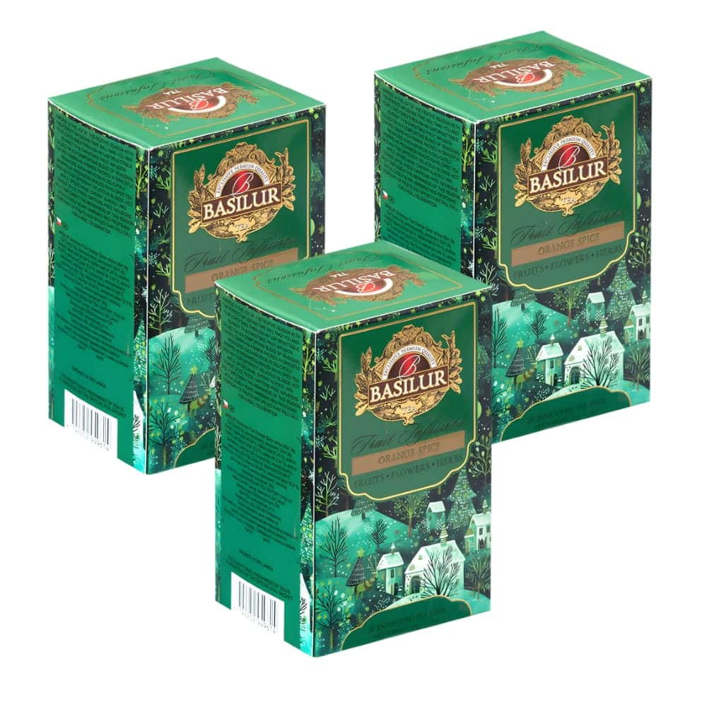 Te Basilur Pack 3 Cajas Fruit Infusion Orange Spice 20 Bolsas