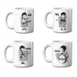 Set 4 Tazones The Beatles Cartoon Taza Sublimada 325ml