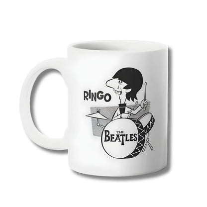 Set 4 Tazones The Beatles Cartoon Taza Sublimada 325ml