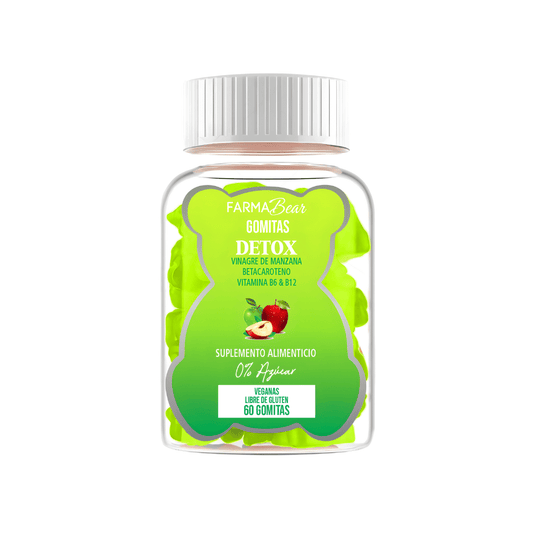 Vinagre De Manzana Detox + Vitaminas Farma Bear 60 Gomitas