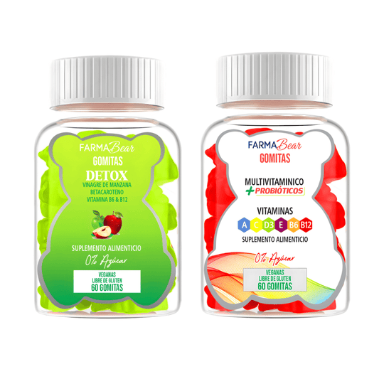 Vinagre De Manzana Detox + Multivitaminico Probiotico Gomitas
