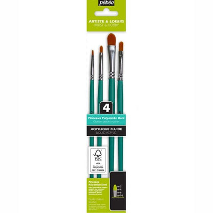 Pincel Set 4 Avellanados 2-4-6-10 Pebeo