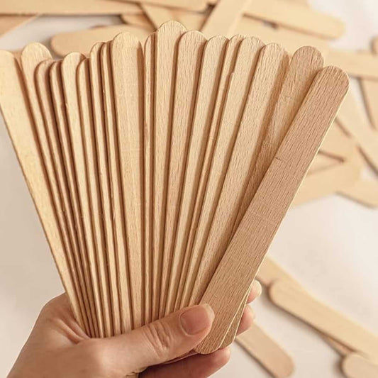 Palitos Espátulas Madera 15cm x 1,8 cm - 24 Set de 20 Unid