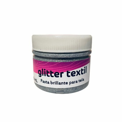 Pasta Glitter Textil 50 ml Plata