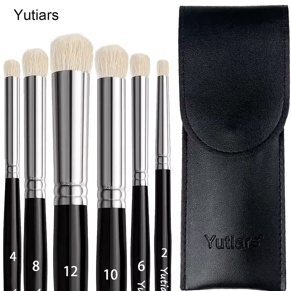 Pinceles Ponceadores Set 6 Unid. con estuche