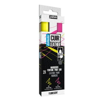 Setacolor Marcador Cuero - Set Fluor Amarillo y Rosado