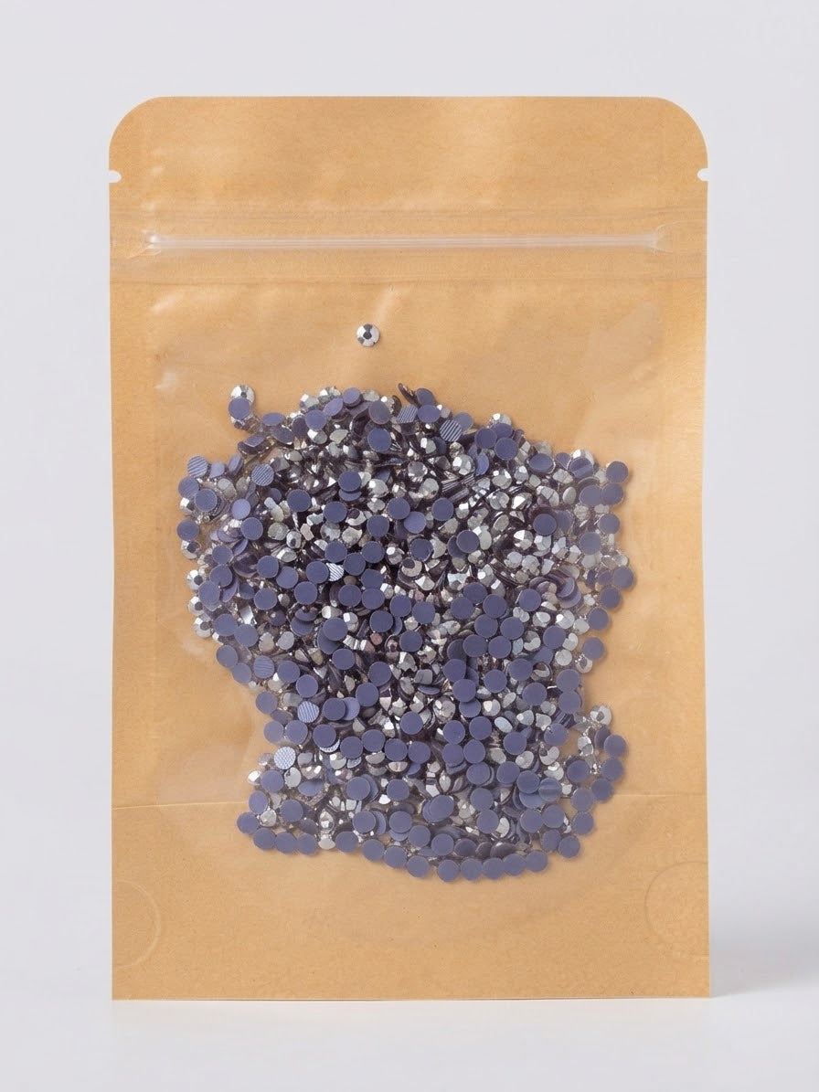 Bolsa de Cristales Hotfix Silver 30 g, SS16 y SS20