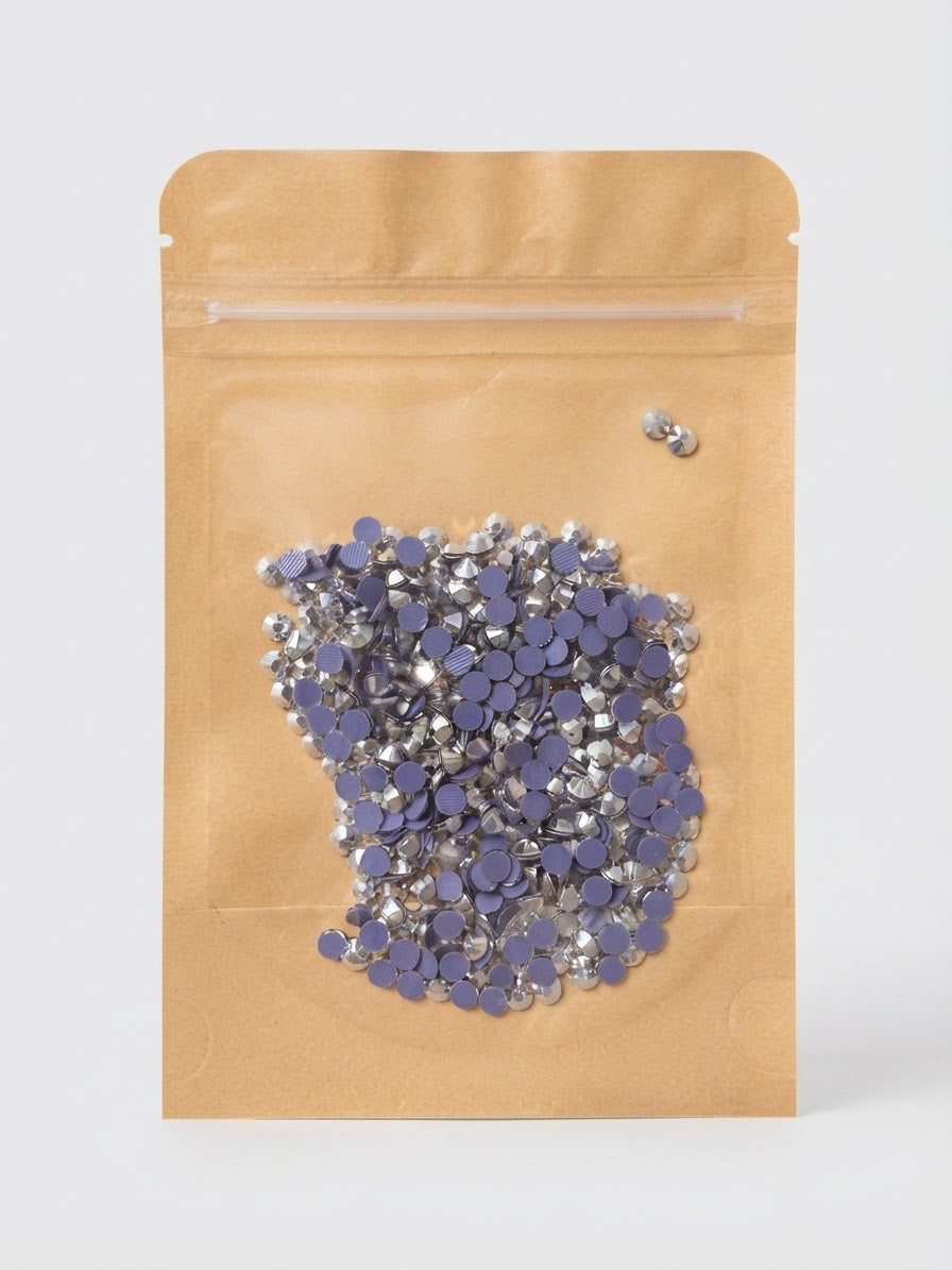 Bolsa de Cristales Hotfix Silver 30 g, SS16 y SS20