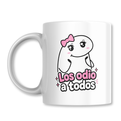 Los Odio a Todos Flork Meme Taza 325ml