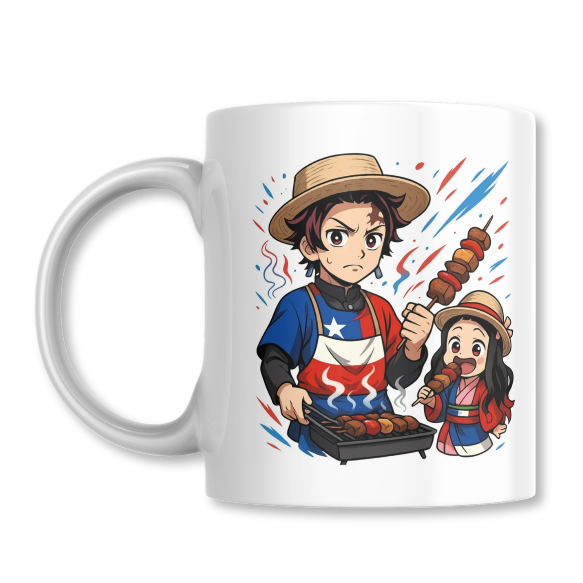 Tanjiro y Nezuko Somos El Mejor Pais de Chile Taza 325ml