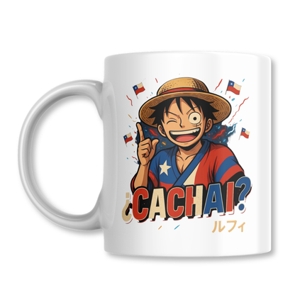 Luffy One Piece Somos El Mejor Pais de Chile Taza 325ml
