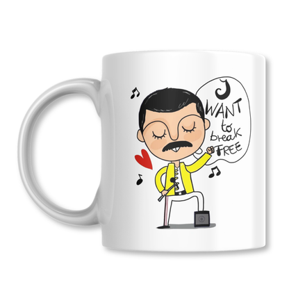 Freddie Mercury I Want To Break Free Queen Taza 325ml