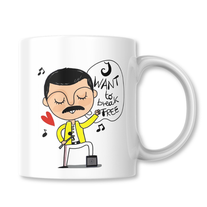 Freddie Mercury I Want To Break Free Queen Taza 325ml