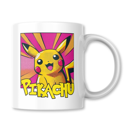 Pikachu Pop Art Pokemon Retro Anime Taza 325ml