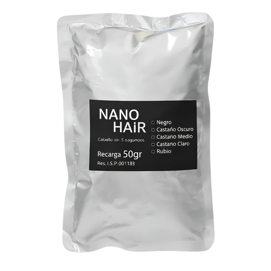 Nano Hair 50 grs Recarga Color Castaño Medio