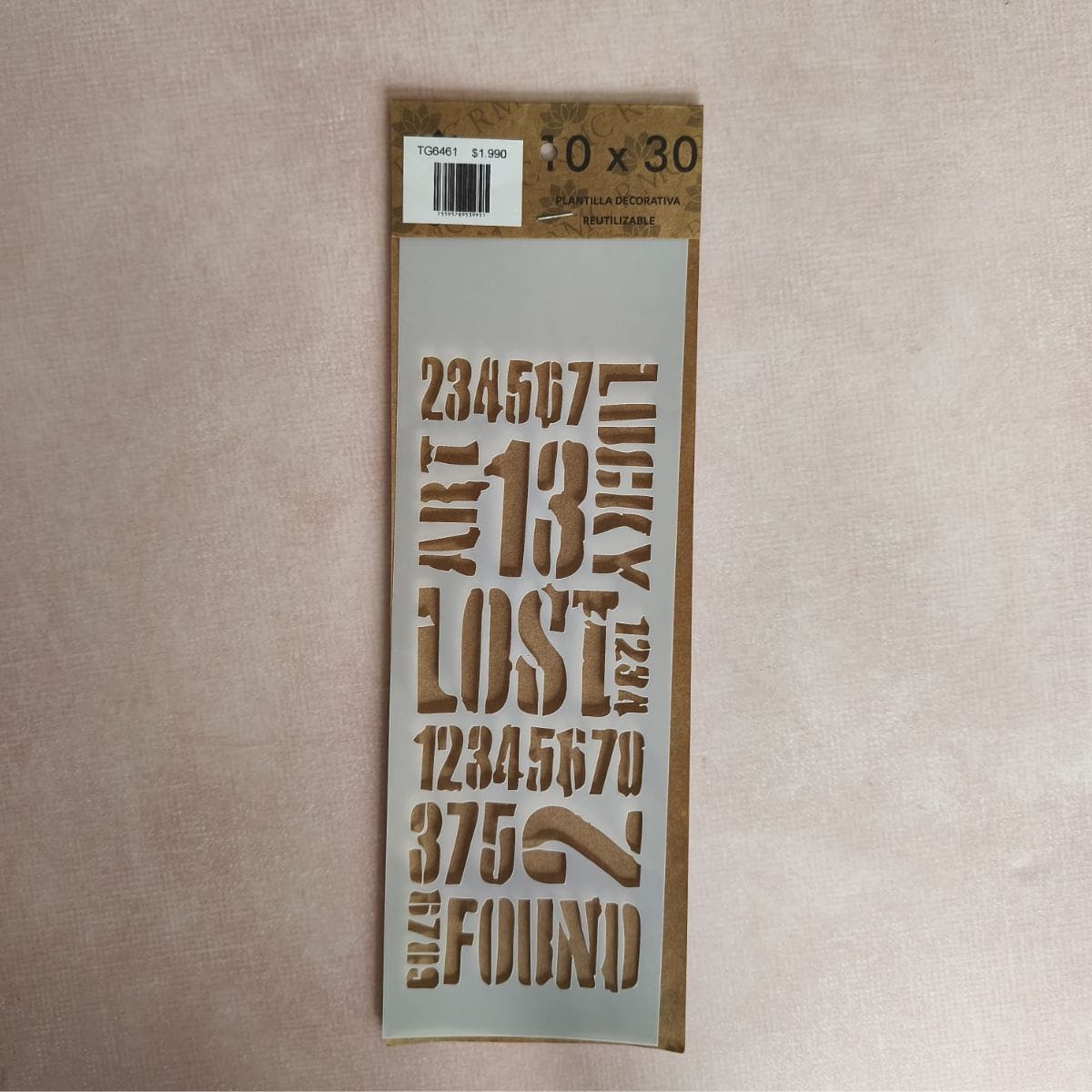 Stencil 10X30 Numeros TG6461
