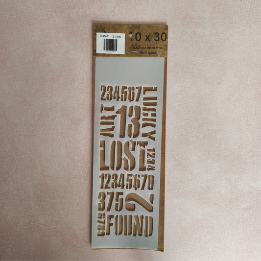 Stencil 10X30 Numeros TG6461