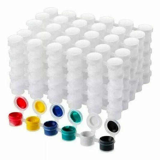 Tira 6 frascos plásticos de 5 ml para pintura