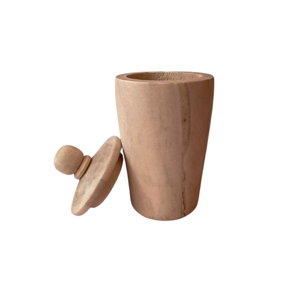 Yerbero de Madera con tapa