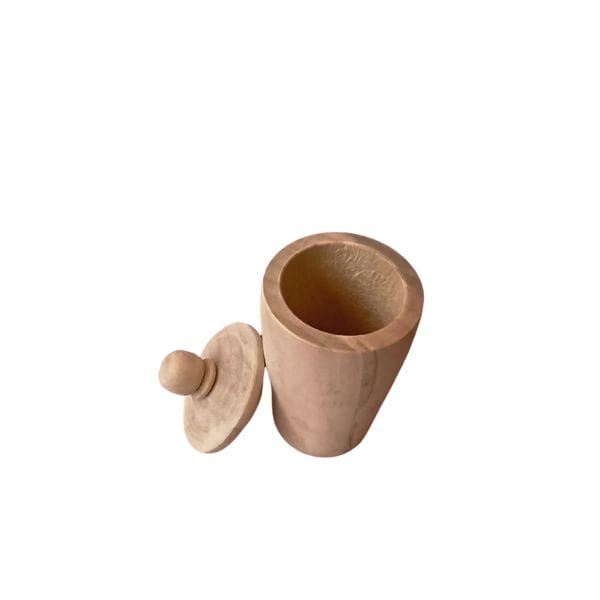 Yerbero de Madera con tapa