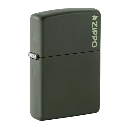 Encendedor Zippo Classic Green Matte Logo Zp221zl