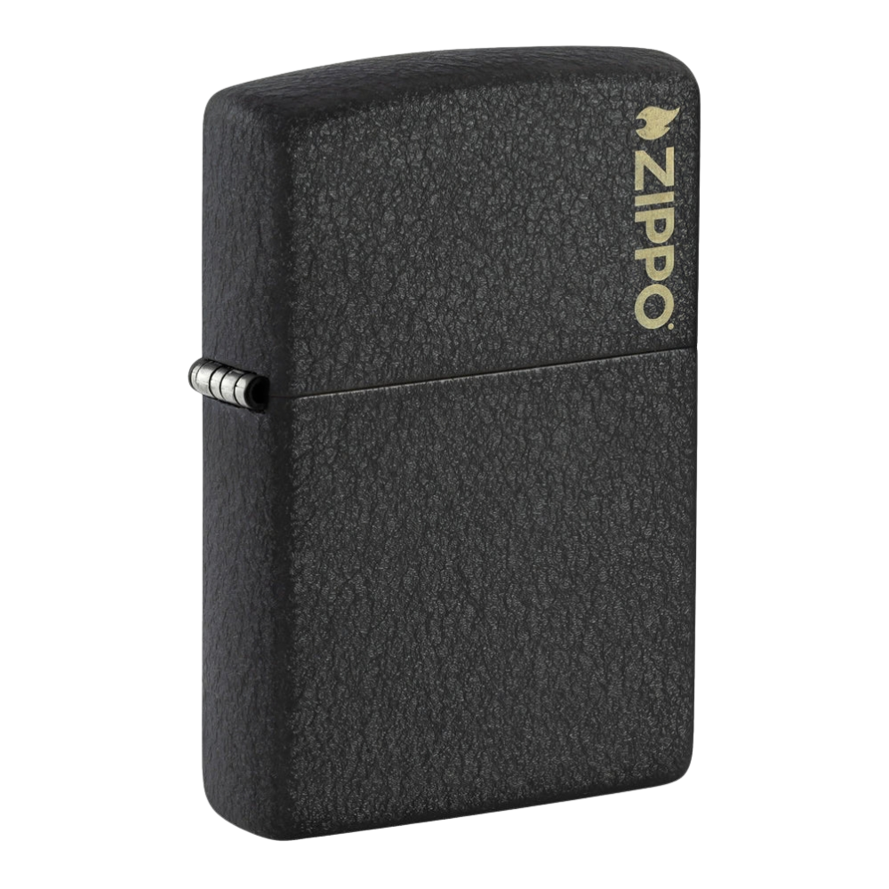 Encendedor Zippo Classic Black Crackle Logo ZP236ZL
