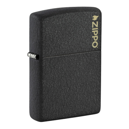 Encendedor Zippo Classic Black Crackle Logo ZP236ZL