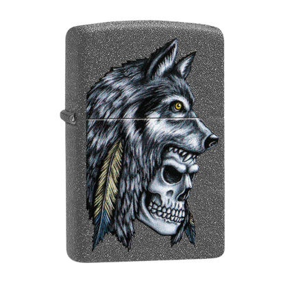 Encendedor Zippo Wolf Skull Feather ZP29863