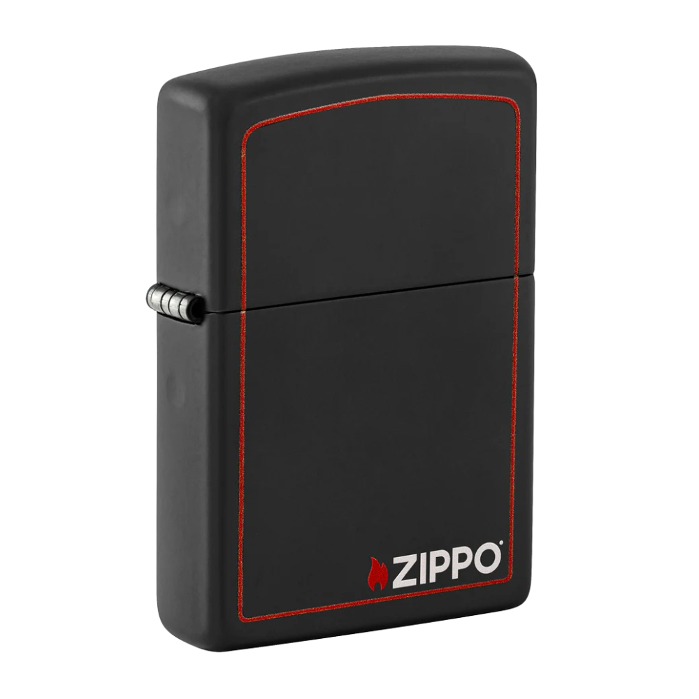 Encendedor Zippo Classic Black And Red Borde Rojo Zp218zb