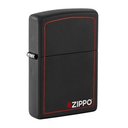Encendedor Zippo Classic Black And Red Borde Rojo Zp218zb