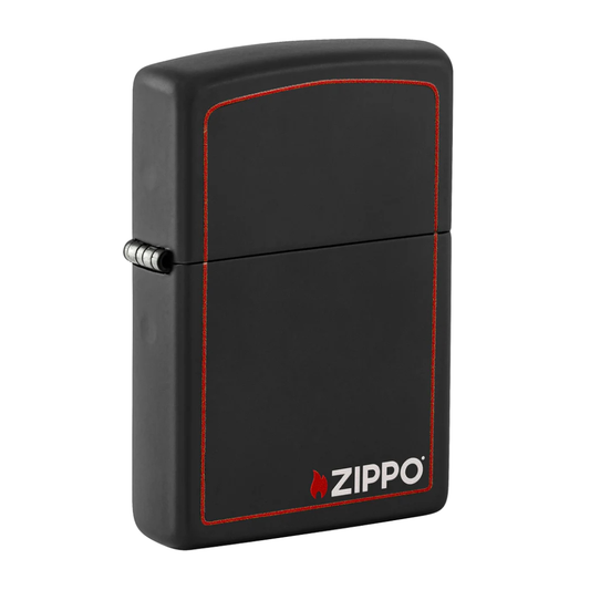Encendedor Zippo Classic Black And Red Borde Rojo Zp218zb