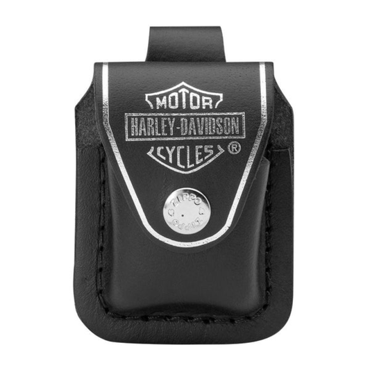 Estuche Zippo Funda Cuero Harley-Davidson Black