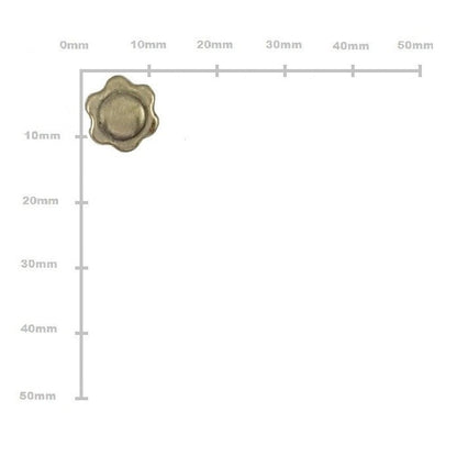 Adorno Flor Circular Estampada Envejecida 11m P20 Und. C8336