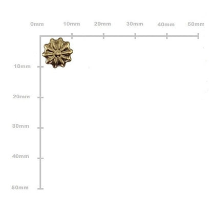 Adorno Flor Circular Envejecida 10mm P20 Und. C8335
