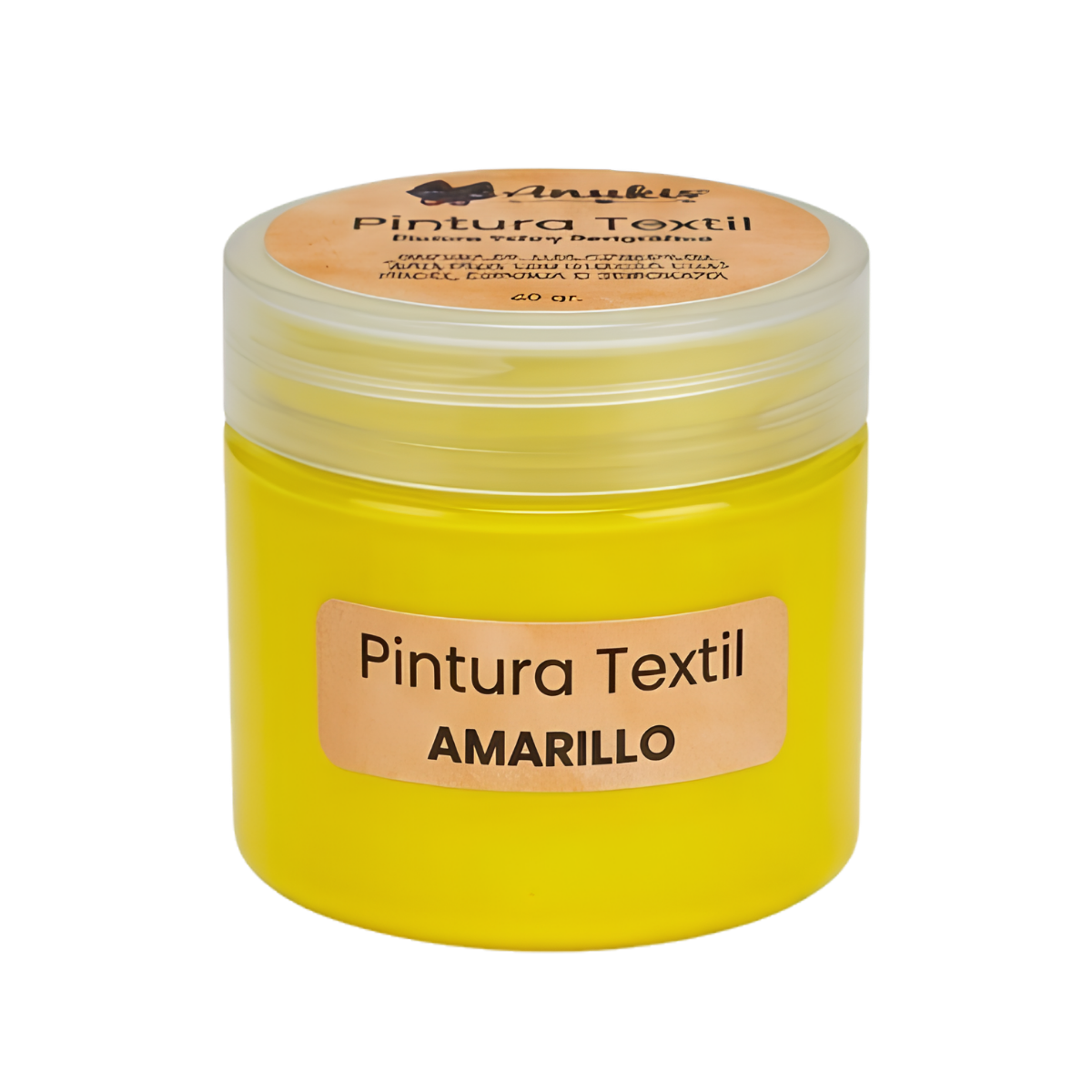 Anukis Pintura Textil y Serigráfica Amarillo 60 grs.