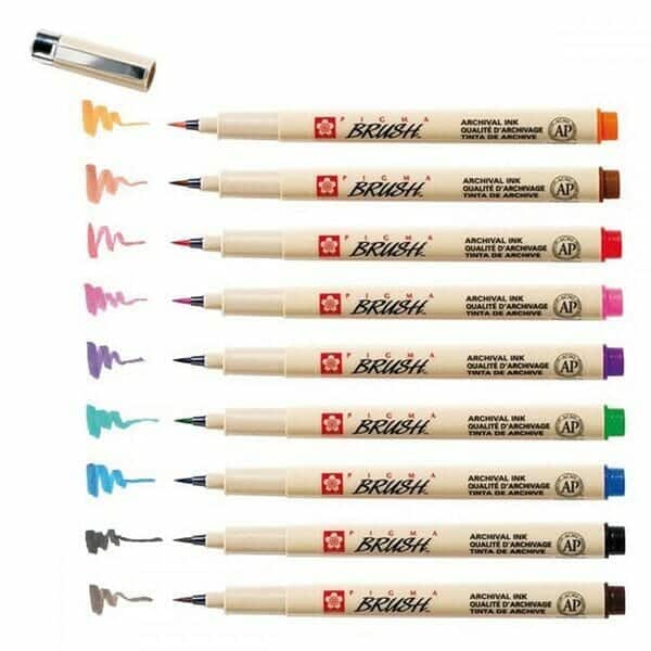 Set Pigma Micron Brush 8 colores