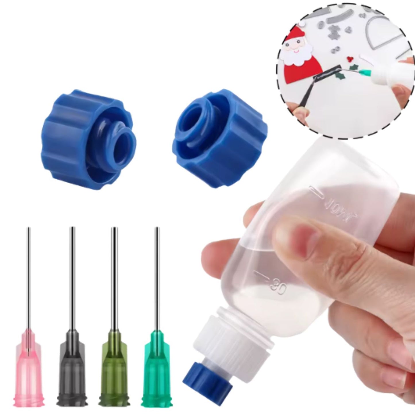Set 2 Botellas 30 ml con 4 puntas aguja