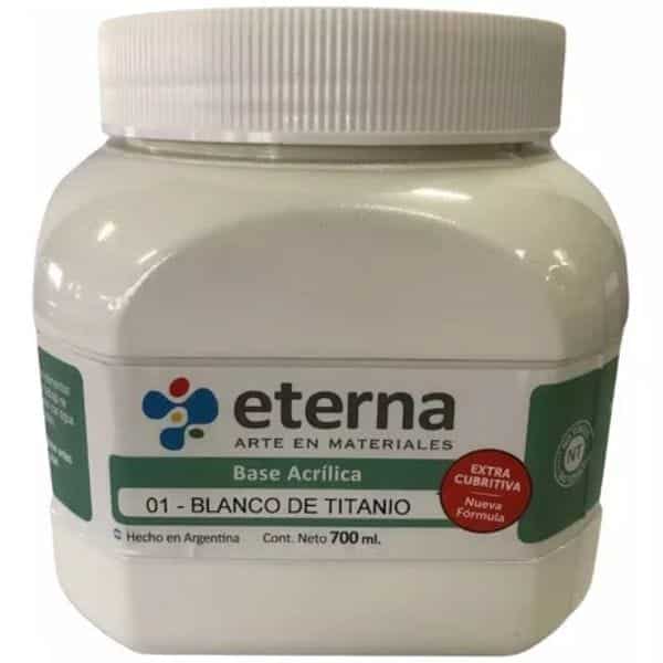Eterna Base Acrilica 01 - Blanco Titanio