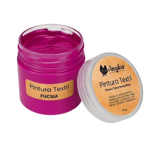 Anukis Pintura Textil y Serigráfica Fucsia 60 grs.