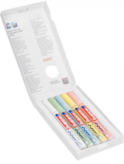 Marcadores Pintura Permanente Edding Set 5 Pastel Punta 1-2mm